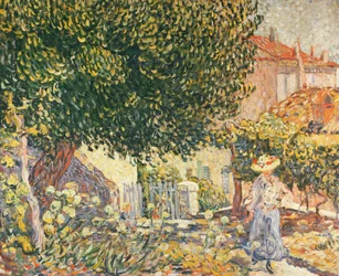 Frau im Garten