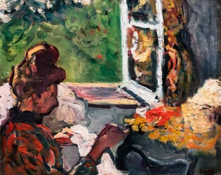 Frau am Fenster sitzend (Detail), ca. 1903