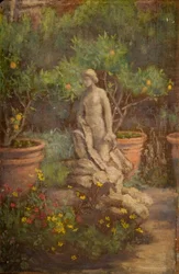 Brunnen in einem Garten, Cairate, Lombardei