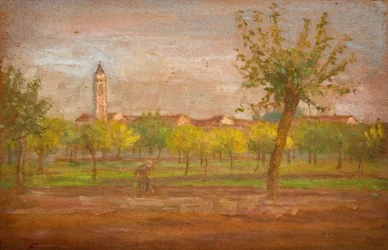 Das Dorf Cairate, Lombardei, 1877
