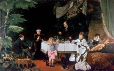 Das Mittagessen im Wintergarten, 1877