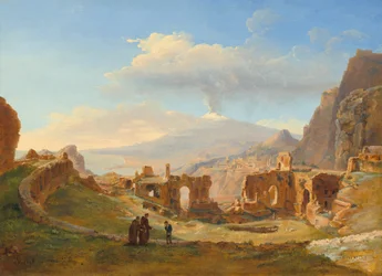 Das römische Theater in Taormina, 1828