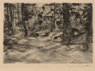 Bank im Walde II, 1917