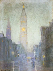 Madison Avenue in der Dämmerung, ca. 1911