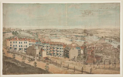 Vorbereitende Skizze für Ansicht von Granby Hill, Clifton, vom Westen