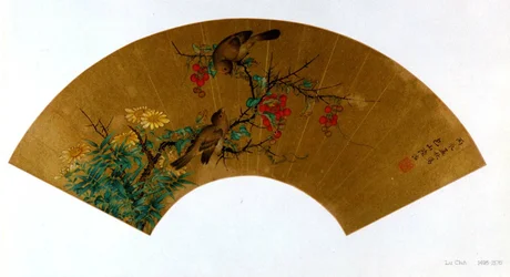 Vögel, Beeren und Blumen