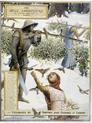Dezember: Mistelzweige pflücken - von Luc-Olivier Merson im Kalender des Geschäfts 