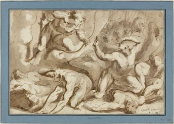 Apollo greift das griechische Lager vor Troja an