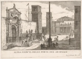 Ansicht des Tores des Werft- und Waffenkomplexes Arsenale, Venedig