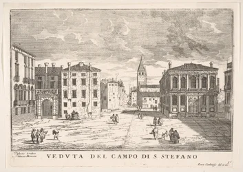 Tafel 95: Blick auf Campo Santo Stefano mit dem Loredan-Palast und dem Morosini-Palast, Venedig