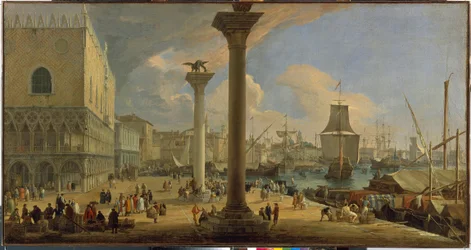 Der Molo und der Dogenpalast (Venedig, Italien)