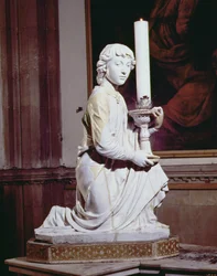 Engel, der eine Kerze hält (Detail)