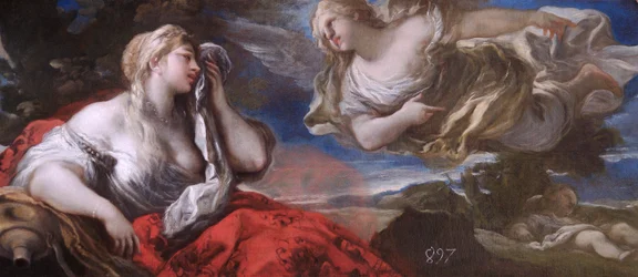 Hagar und Ismael in der Wüste, ca. 1696