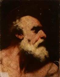 Der heilige Bartholomäus (Detail des Gemäldes)