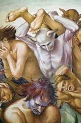 Verdammte in der Hölle, aus dem Freskozyklus Jüngstes Gericht