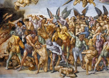 Verdammte in der Hölle, aus dem Freskenzyklus des Jüngsten Gerichts