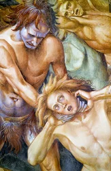 Verdammte in der Hölle, aus dem Freskenzyklus des Jüngsten Gerichts