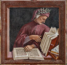 Dante liest seine Werke (Fresko)