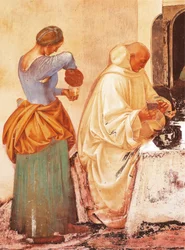 Geschichten von St. Benedikt, Fresko im Kreuzgang von St. Benedikt, Abtei von Monte Oliveto Maggiore