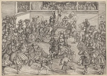 Das Turnier mit Samson und dem Löwen