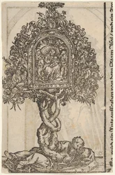 Ein goldener Reliquienschrein mit dem Baum Jesse, aus der großen Serie der Wittenberger Reliquiare, 1509