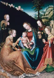 Die mystische Hochzeit der Heiligen Katharina, 1516-1518