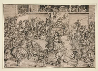 Das zweite Turnier (mit dem Wandteppich von Samson und dem Löwen)