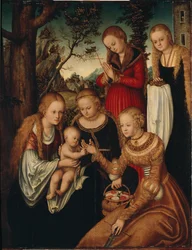 Die Jungfrau und das Kind mit den Heiligen Katharina, Dorothea, Margareta und Barbara (sogenannte Heirat der St)