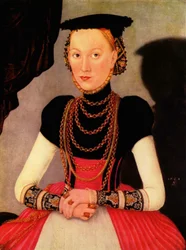 Weibliches Bildnis / Bildnis einer Frau (eine geborene Hoffmann aus Leipzig?)