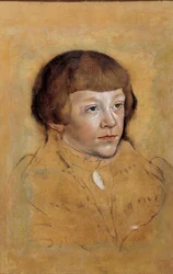Porträt eines Prinzen von Sachsen. Zeichnung von Lucas Cranach dem Älteren (1472-1553)