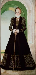 Porträt von Anna von Dänemark, Ehefrau des Kurfürsten August von Sachsen
