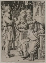 David spielt die Harfe vor Saul, um 1508