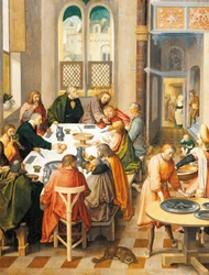 Das letzte Abendmahl, von Lucas van Leyden (ca. 1494-1533)