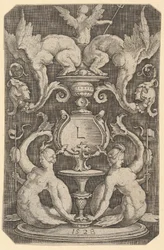 Ornamenttafel mit zwei Sirenen, 1528