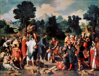 Die Heilung des Blinden von Jericho, zentrales Panel, 1531