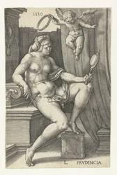 Vorsicht Prudencia (Titel auf Objekt) Sieben Tugenden (Serientitel)