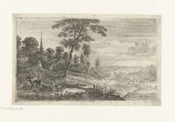 Landschaft mit einem Viehhirten
