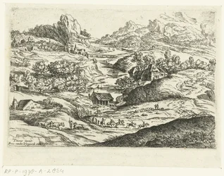 Landschaft mit Reitern