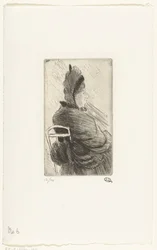 Sitzende Frau