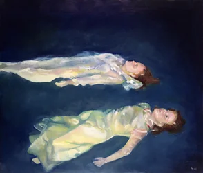 Zwei Mädchen schweben, 2004
