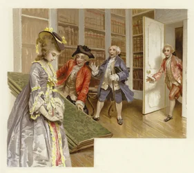 Illustration für Die Schule des Skandals (Chromolitho)