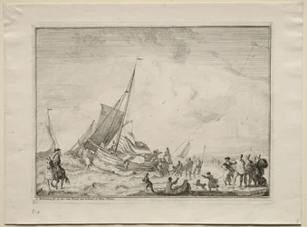 Ein Schiff wird zu Wasser gelassen, 1701