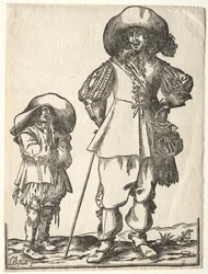 Stehender Kavalier und Betteljunge