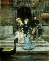 Abreise aus dem Hotel Royal, Venedig