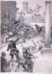 Wenn ihr jemals wieder unsere Straßen stört, Illustration aus Romeo und Julia