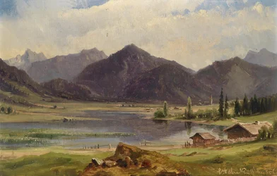 Der Plansee in Tirol, laut rückseitigem Etikett