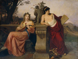 Allegorie auf Musik und Malerei