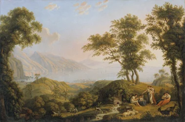Südliche Landschaft mit Vesuv