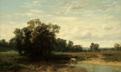 Viehweide bei Morgenstimmung