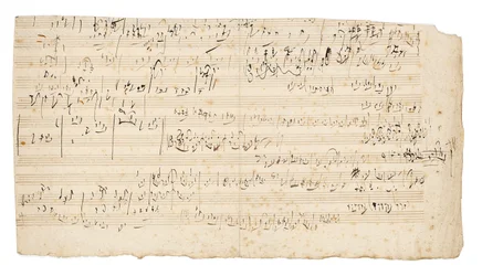 Eigenhändiges Musikmanuskript, ein Skizzenblatt zum langsamen Satz des Streichquartetts in C-Dur, op. 59, Nr. 3, des dritten „Rasumowsky“-Quartetts, Wien, ca. 1806
